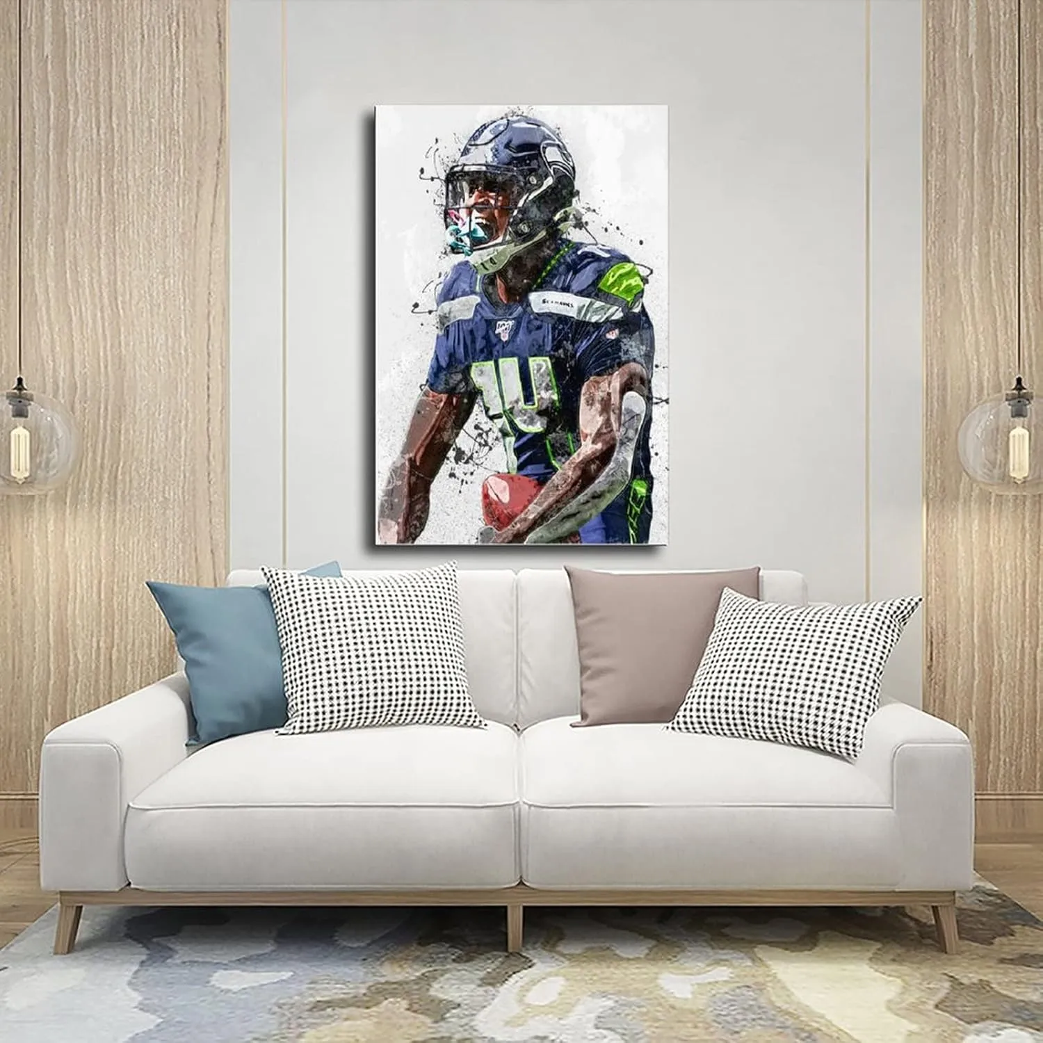 DK Metcalf Poster Canvas Poster Bedroom Decor Sports Landscape Office Room Decor Gift Unframe: 16x24inch(40x60cm)