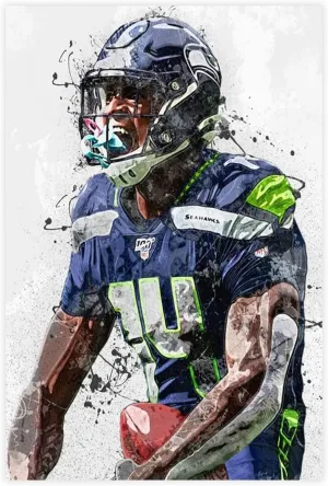 DK Metcalf Poster Canvas Poster Bedroom Decor Sports Landscape Office Room Decor Gift Unframe: 16x24inch(40x60cm)