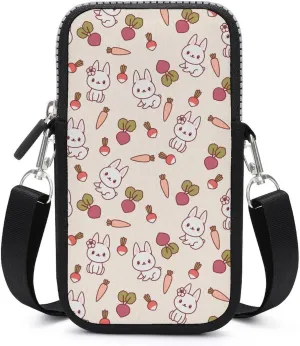 Dog Paw Footprint And BoneSmall Crossbody Bag - Mini Phone Wallet with Crossbody Strap And Wallet