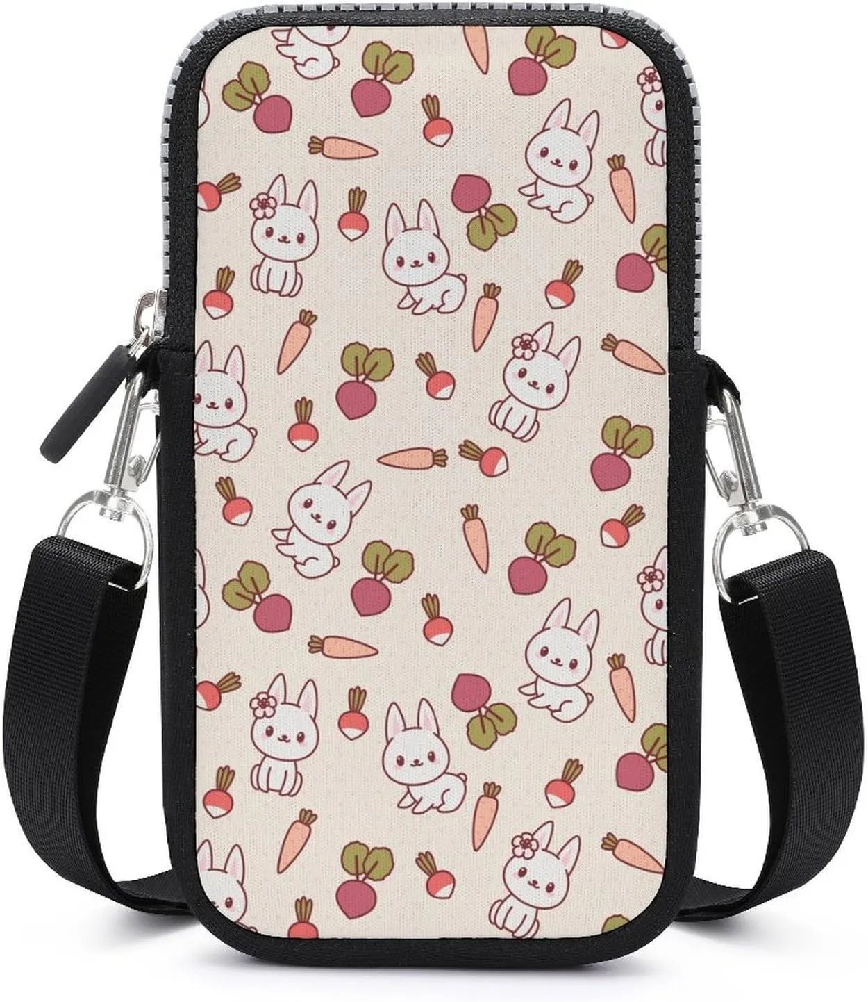 Dog Paw Footprint And BoneSmall Crossbody Bag - Mini Phone Wallet with Crossbody Strap And Wallet