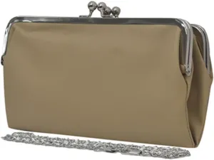 Double Frame Vintage Style Clutch Purse, Women's Travel Wallet