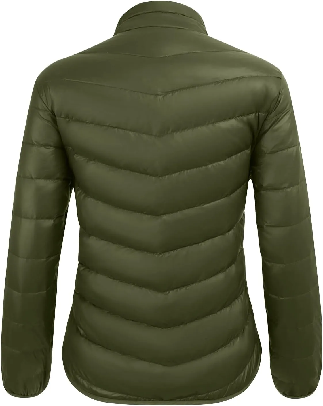 Down Jacket Women Packable Lightweight Puffer Jacket Quilted Stand Collar Winter Coat