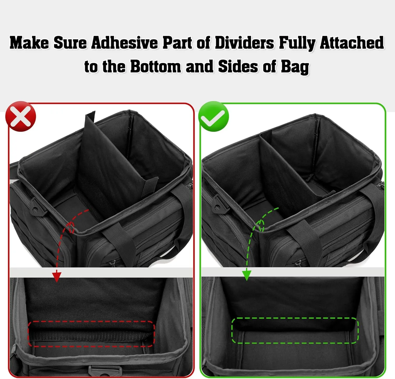 DSLEAF Tactical Gun Range Bag for 4 Handguns, Pistol Shooting Range Bag with 6X Magazine Slots and Extra Pockets for Ammo and Essentials