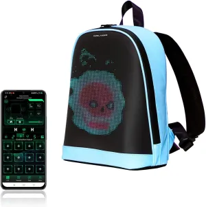 Dynamic Backpack, Smart LED Backpack Mini Fashion Shoulder Bag Programmable Daily Use Cycling Travel Daypack App Control (blue)