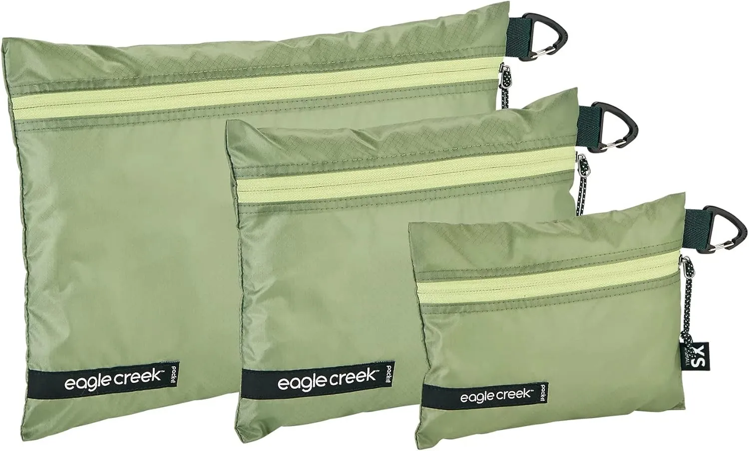 Eagle Creek Pack-It Isolate Travel Bag Set - Durable, Ultra-Lightweight and Water-Resistant with Self-Repairing Zippers, Travel Organization Essentials, XS/S/M, Mossy Green