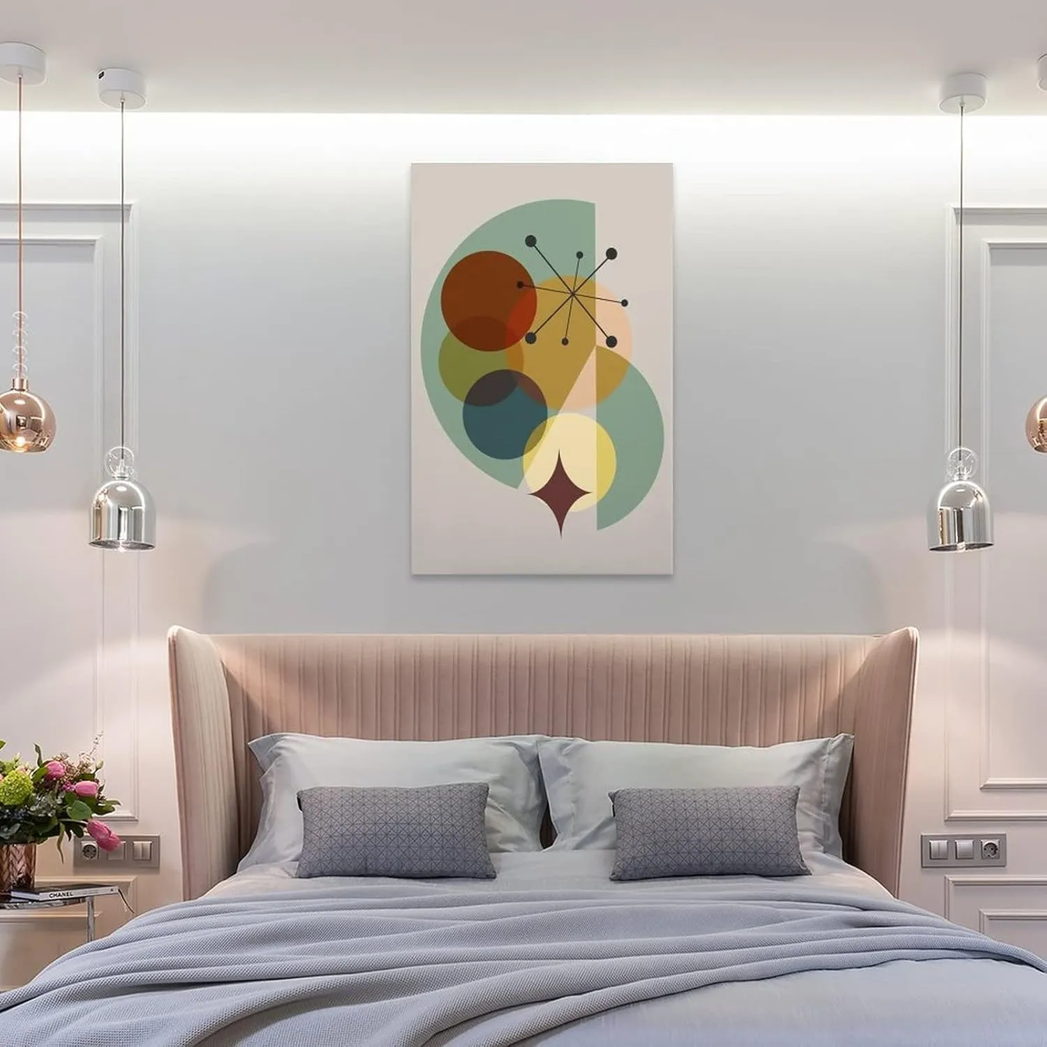 Earth Tones Modern Eames Style Danish Modern Midcentury Art, Atomic Retro Mid Century Modern Wall P Canvas Art Poster And Wall Art Picture Print Modern Family Bedroom Decor Posters 24x36inch(60x90cm)