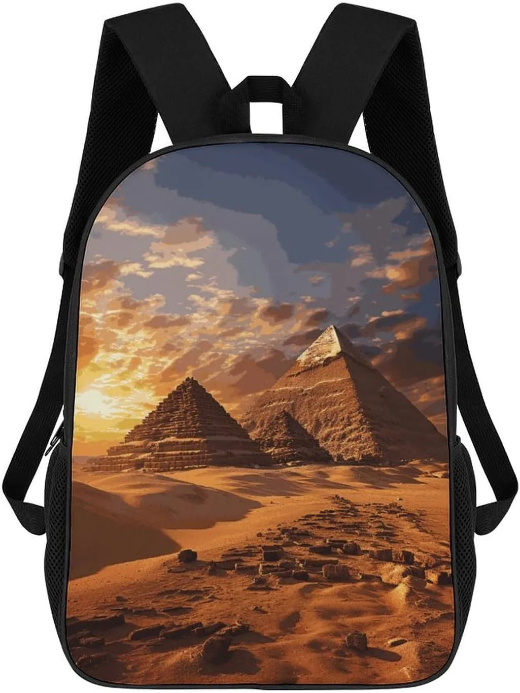 Egyptian Pyramids Backpack, Laptop Backpack for Men, 17 Inch Travel Hiking Daypack, Casual Backpack