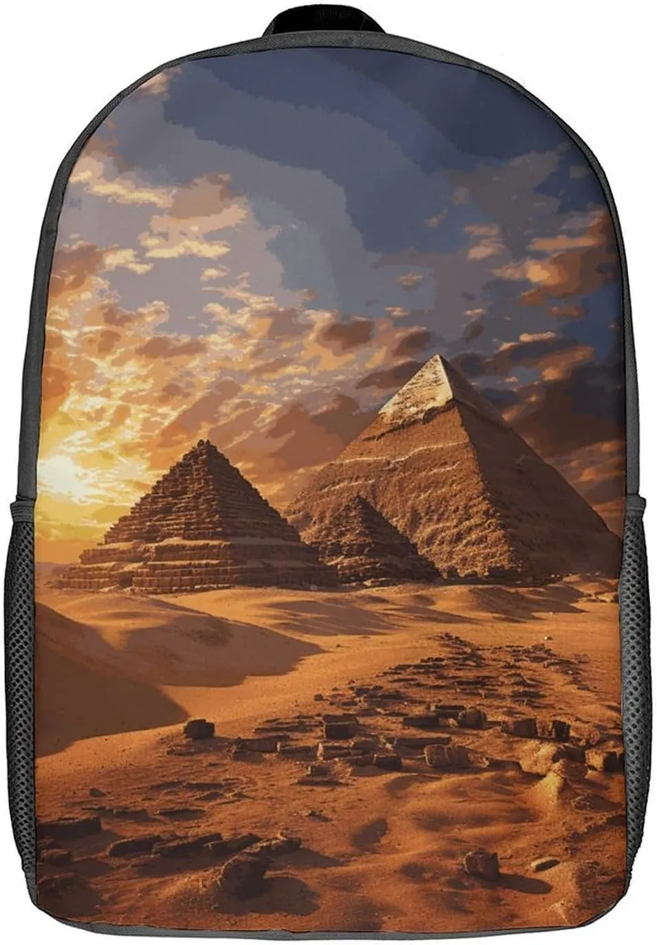 Egyptian Pyramids Backpack, Laptop Backpack for Men, 17 Inch Travel Hiking Daypack, Casual Backpack