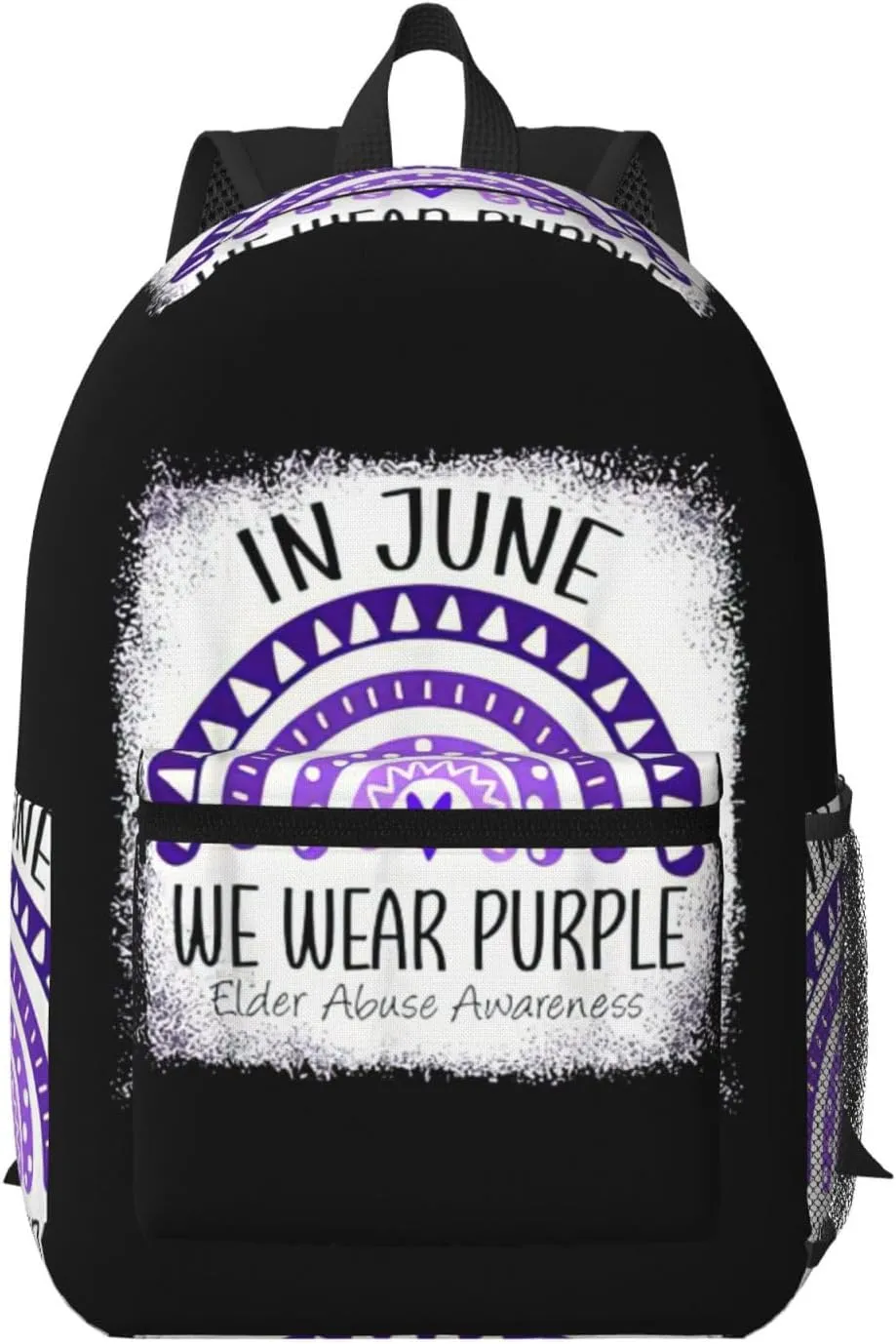 Elder Abuse Awareness Month Backpack for Worker Business Hiking Travel Shoulders Bag Fashion Backpack