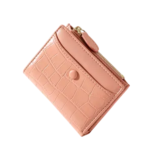 Eleanor Pink Texture Small Classic Wallet