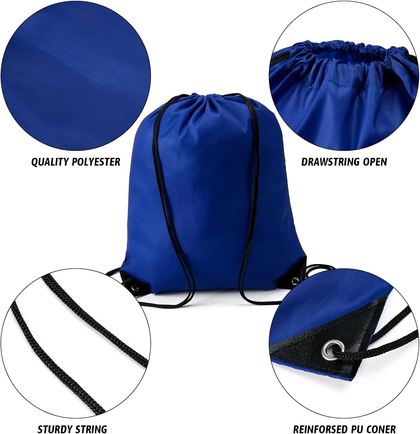 ERLYEEN Drawstring Backpack Bag for Gym Sports Traveling Beach Bulk String Bag Cinch Bag Sackpack for Men Women 10 color（40 Pack）