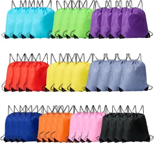 ERLYEEN Drawstring Backpack Bag for Gym Sports Traveling Beach Bulk String Bag Cinch Bag Sackpack for Men Women 10 color（40 Pack）