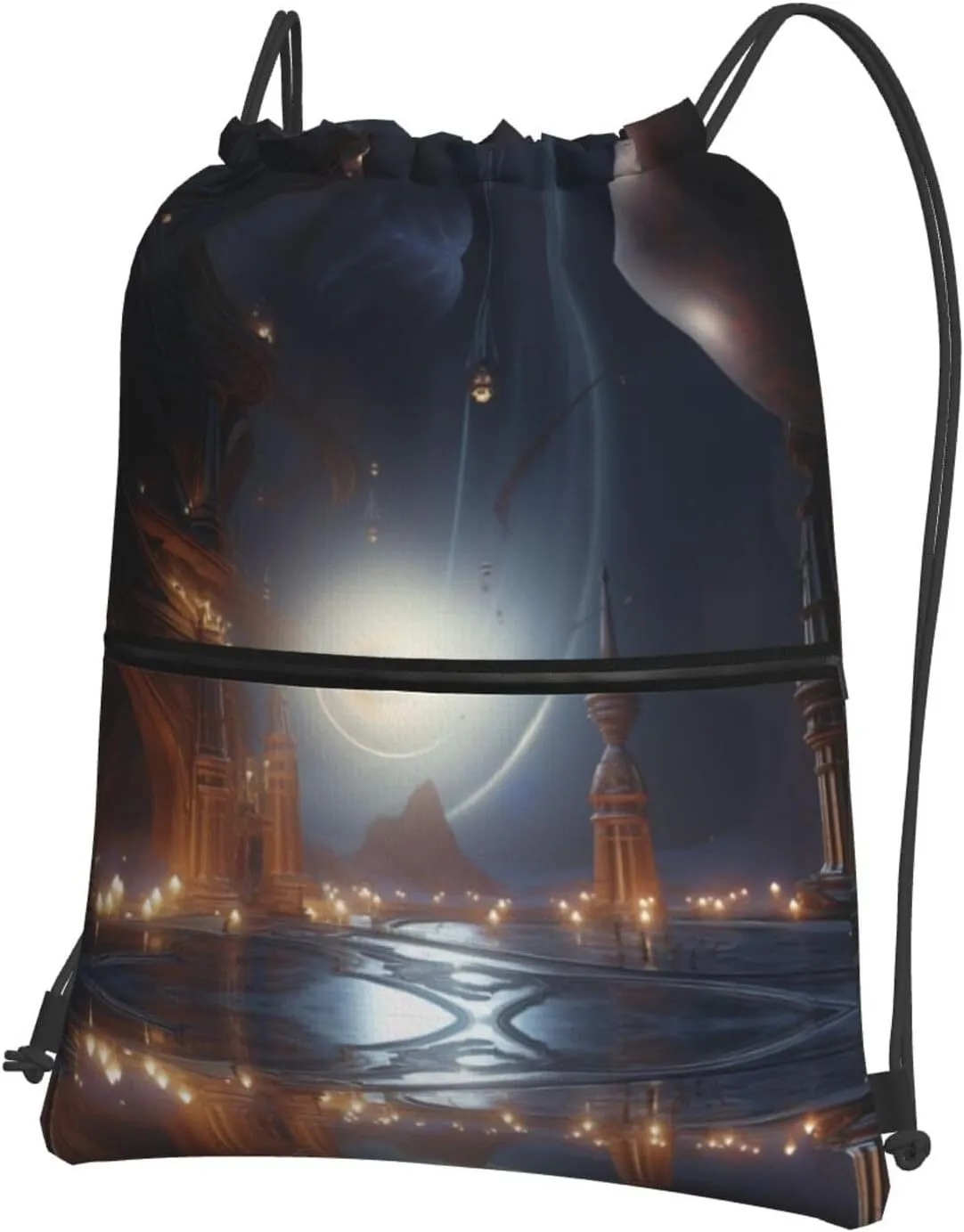 Eternal Ball Lightweight and Waterproof Drawstring Backpack - Perfect for Gym, Yoga, Travel, Beach, and Outdoor Activities for Men and Women