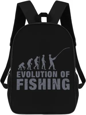 Evolution Fishing Travel Laptop Backpack for Men Women Fashion 17 Inch Shoulder Bag Bookbag Daypack