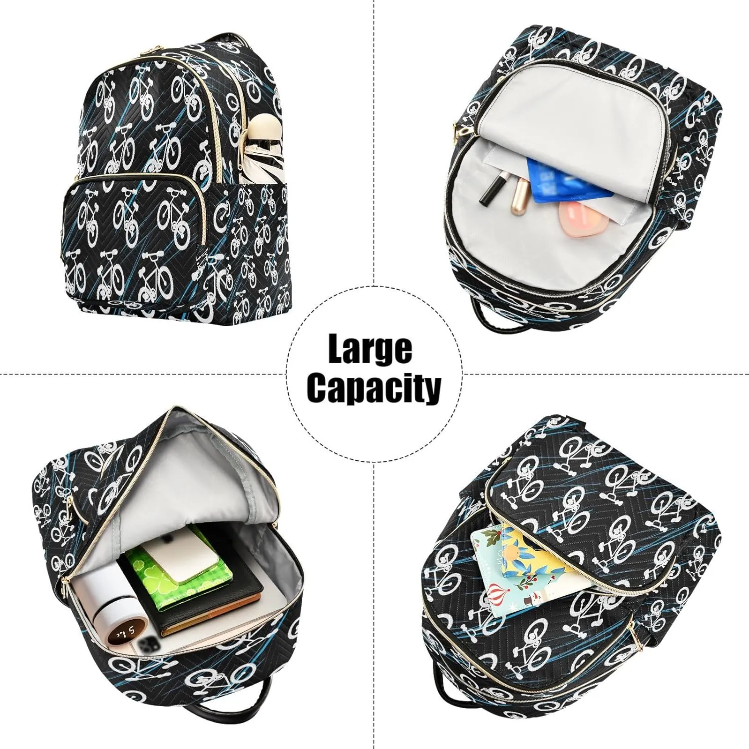 Exnundod Backpack Purse for Women Extreme Mountain Bikes, Mini Fashion Backpack Two-wheeled Bicycles Lightweight Casual Daypack Shoulder Bag Travel Backpack, S