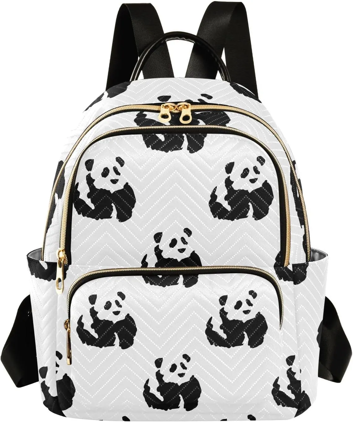 Exnundod Ink Painting Pandas Mini Backpack Purse for Women, Asian Chinese Art Travel Backpack Fashion Backpack Lightweight Shoulder Bag Small Casual Daypack,Medium