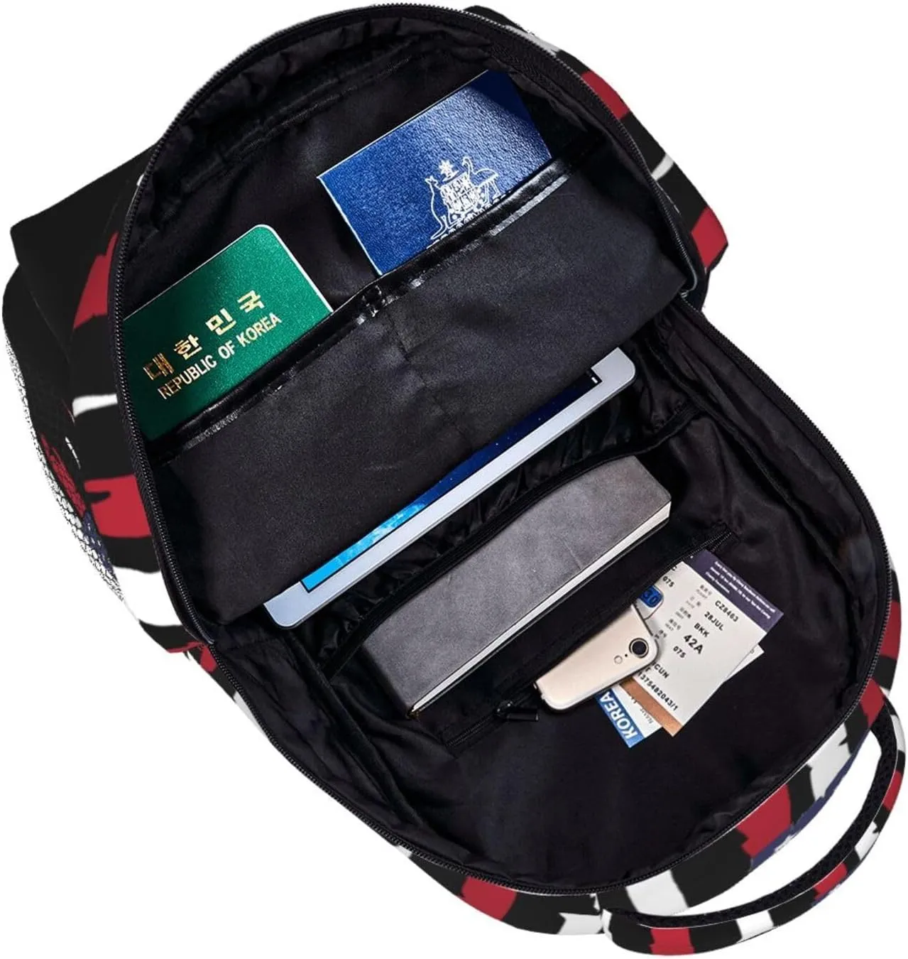 Faith American Flag Backpack Casual Pack Bag Laptop Backpack With Side Pocket Front Zipper Pocket Bookpack Travel Daypack Picnic Rucksack