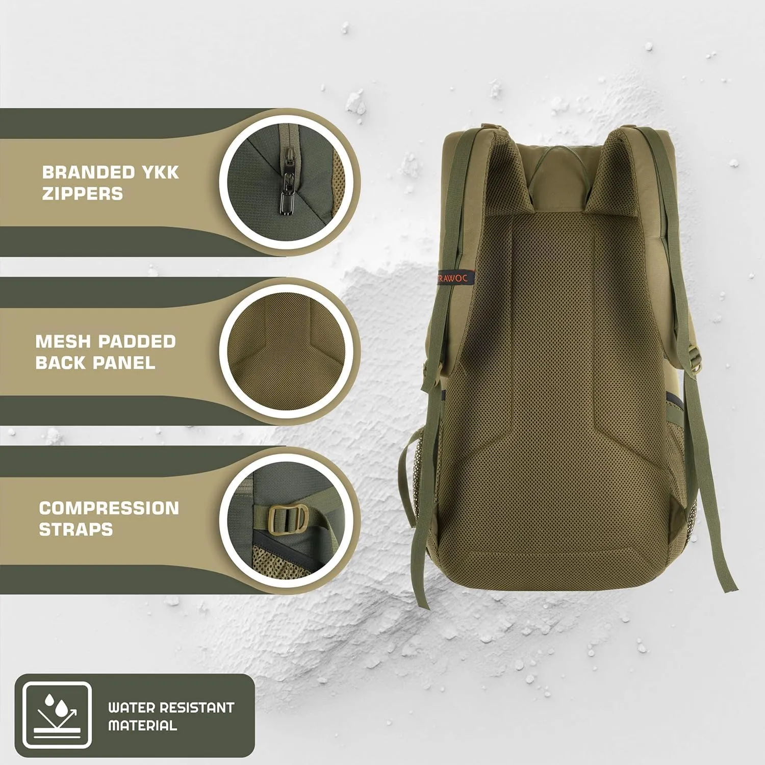 FALCON 40 L Travel Laptop Backpack for Men and Women, Casual Daypack with Rain Cover Hiking,Trekking, Travelling Bag
