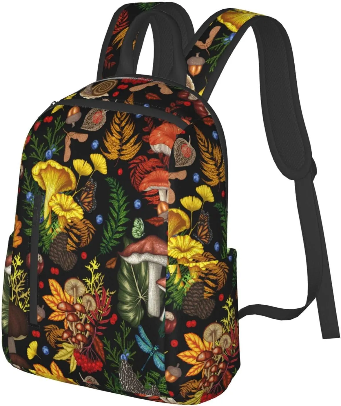 Fall Mushroom Leaves Travel Laptop Backpack Womens Mens Bag Bookbag