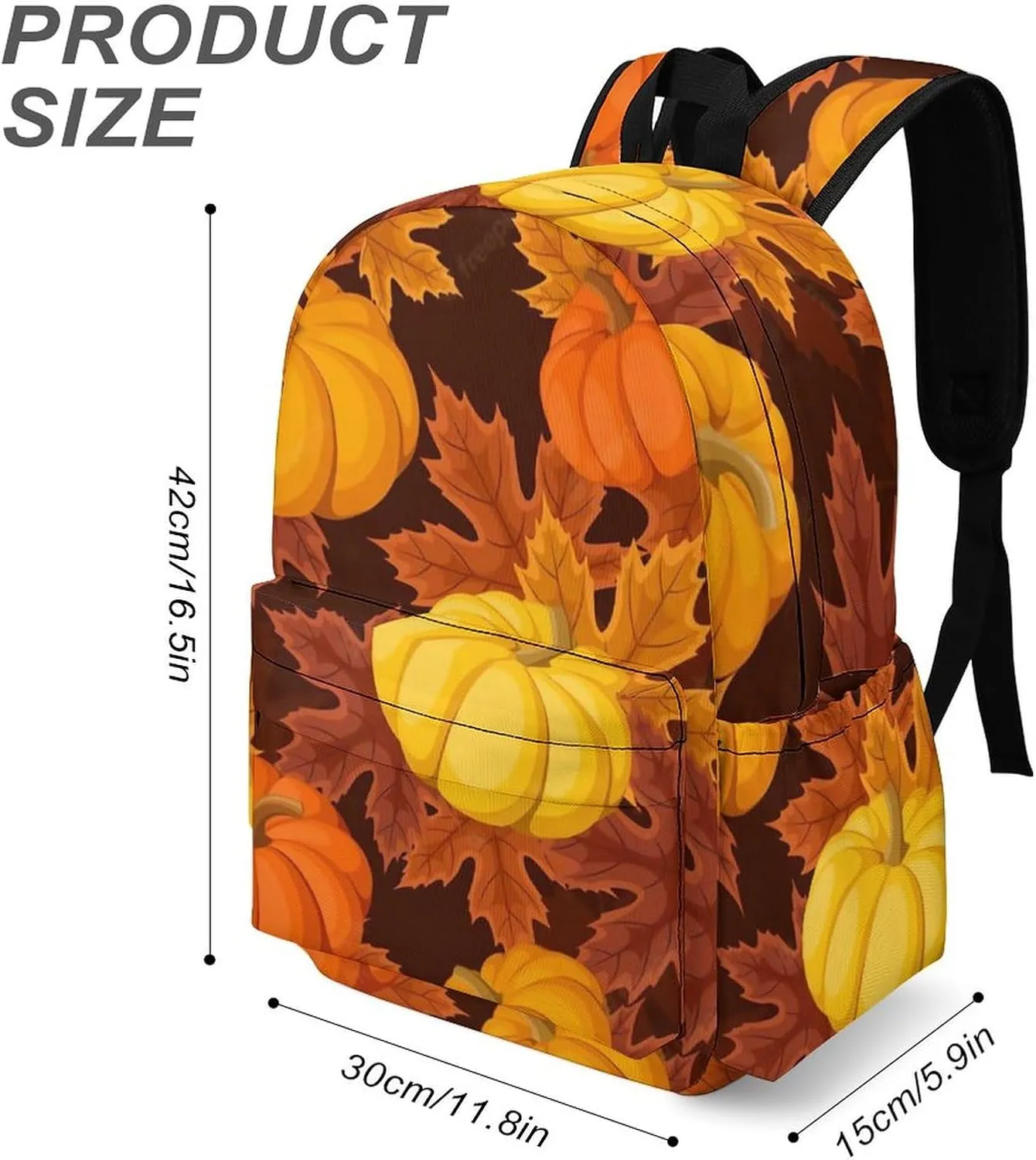Fall Pumpkin Large Capacity Backpack, Simple And Practical, Exquisite And Minimalist Design