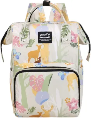 Fashion Diaper Backpack Waterproof Mommy Bag, Large Capacity Diaper Bag Travel Multi-functional Backpack Baby Boy Girl (Cute 1)