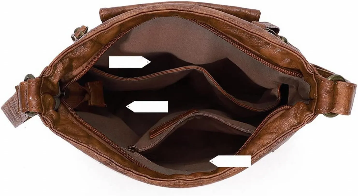 Fashion One Shoulder Bag Retro Small Square Bag Women'S All Bag Soft Bag With Large Capacity Shoulder Straps for