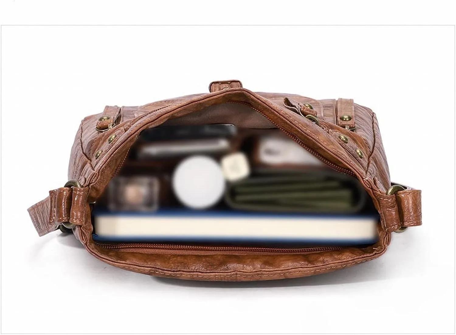 Fashion One Shoulder Bag Retro Small Square Bag Women'S All Bag Soft Bag With Large Capacity Shoulder Straps for