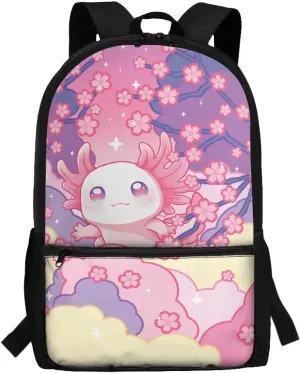 Fashionable School Backpack for Primary Kids,17 Inch Lightweight Classic Basic Bookbag Coconut Tree Print Large Capacity with Adjustable Buckle and External Pocket for Summer Camp Vacation