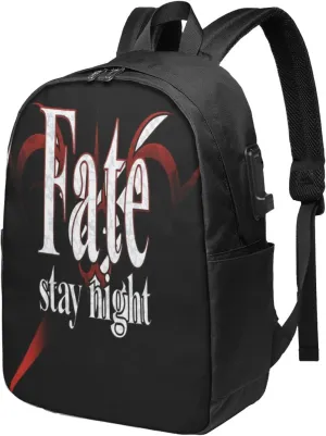 Fate Zero Fate Stay Night Laptop Backpack College Backpack Waterproof Durable Business Backpack With Usb Port Work Travel Casual Daypack 17 Inch