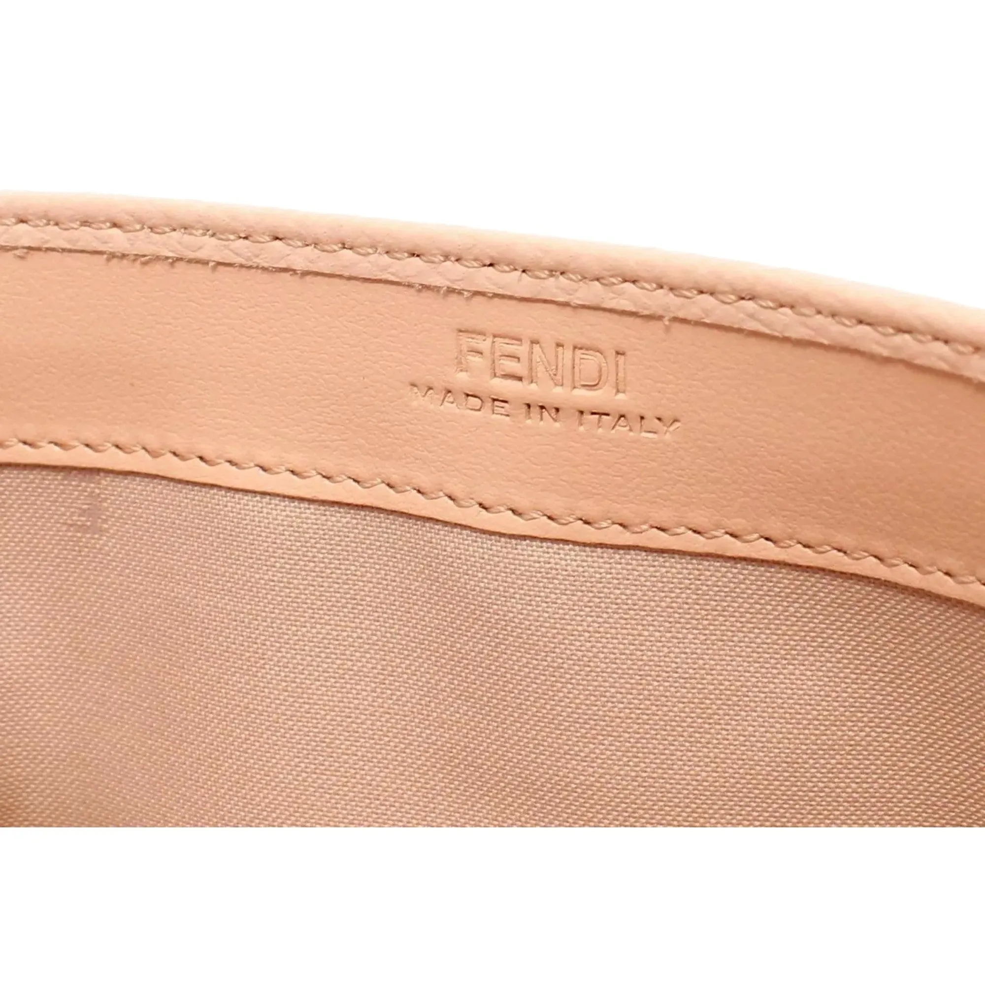 Fendi F Is Fendi Leather Long Envelope Womens Wallet Light Rose Beige Pink