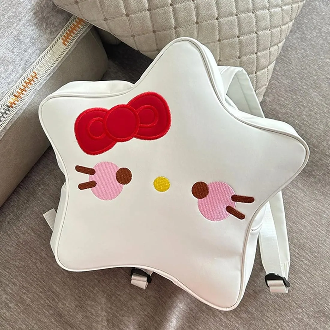 FENGJINRUHUA Cute Cartoon Teens 3D Star y2k Backpack Boys Girls Schoo Bag Lightweight Waterproof Bookbags