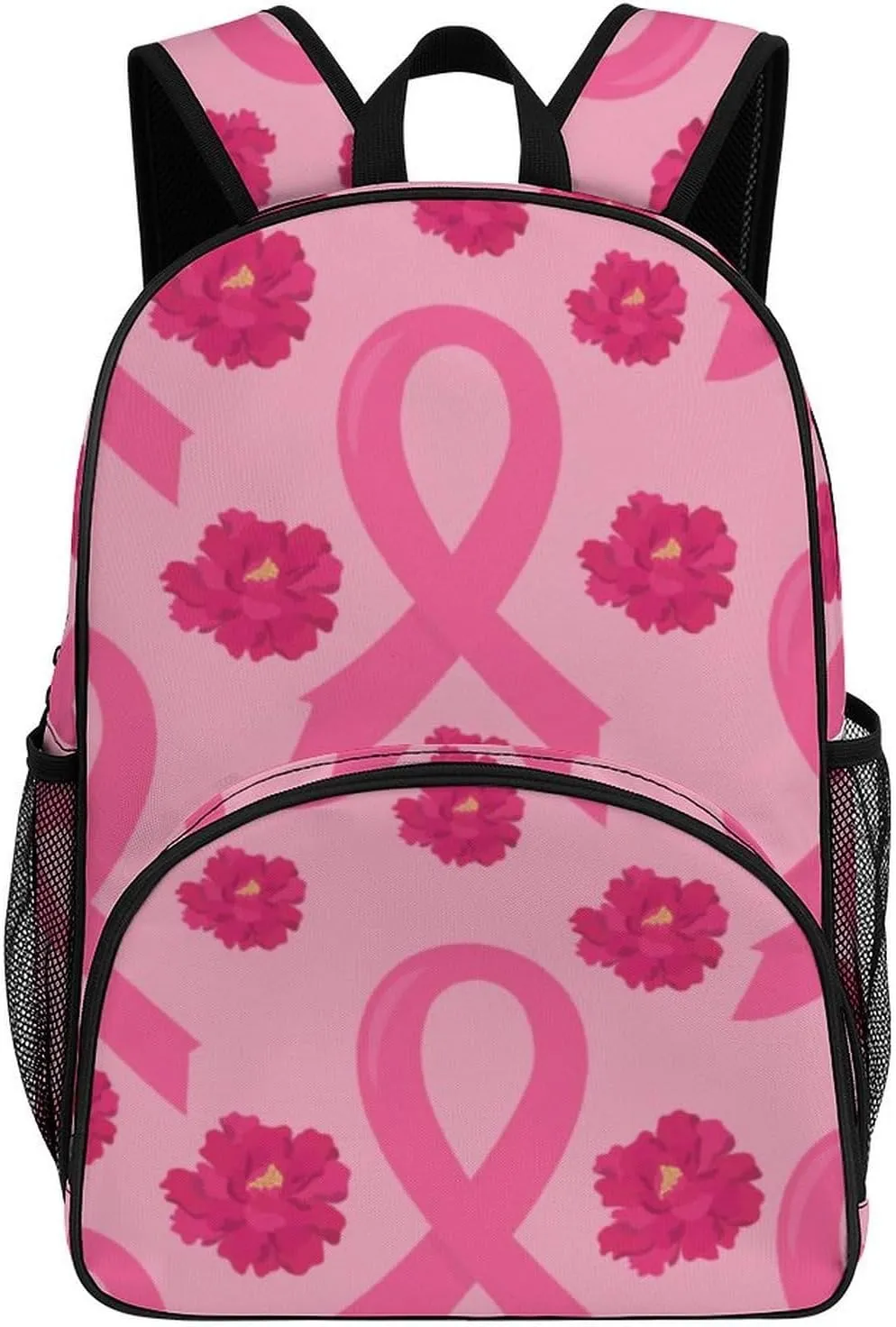 Fight Cancer Awareness Month Ribbons Backpack for Worker Teacher Business Hiking Travel Bag Shoulders Bag