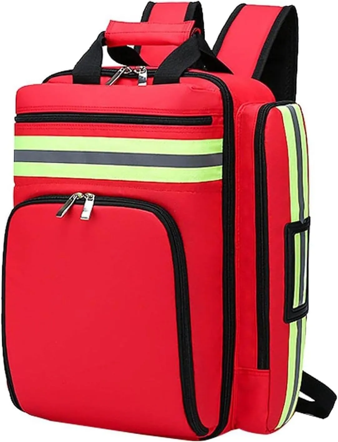 First Aid Kit Pouch First Aid Backpack Empty First Aid Pouch Emergency Backpack Large Capacity Medical First Aid Bag for Hiking Riding Outdoors Camping(Red)