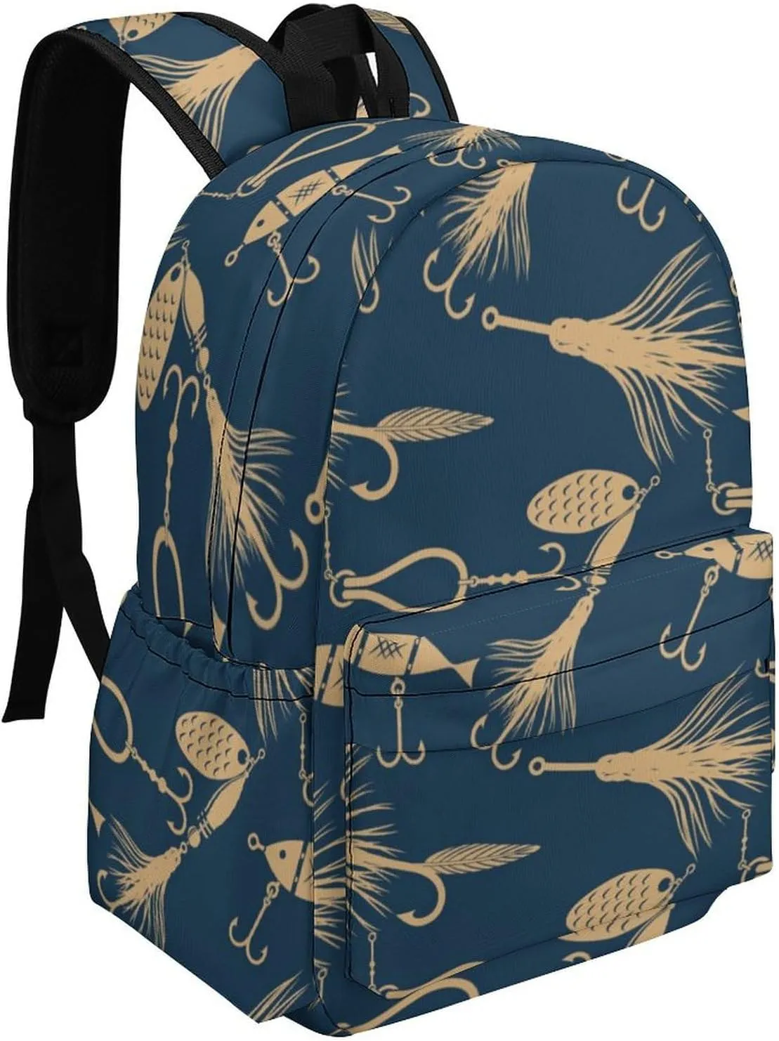 Fishing Lures Summer Casual Travel Backpack Lightweight with Multi Compartment Laptop Bagpack for Women Men Hiking Business Work
