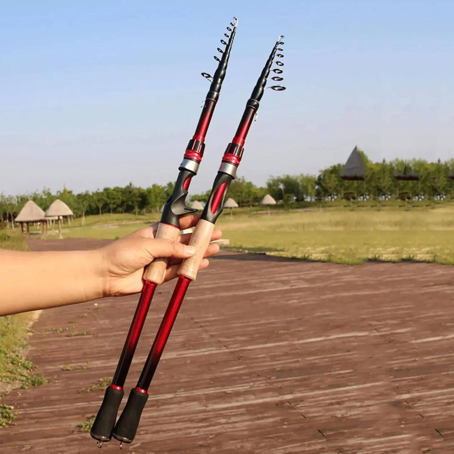 Fishing Rods Telescopic Fishing Pole 2.1M 2.4M 2.7M 3.0M Travel Fishing Rod Carbon Fiber Spinning Casting Baitcasting Carp Pole Fishing Accessories