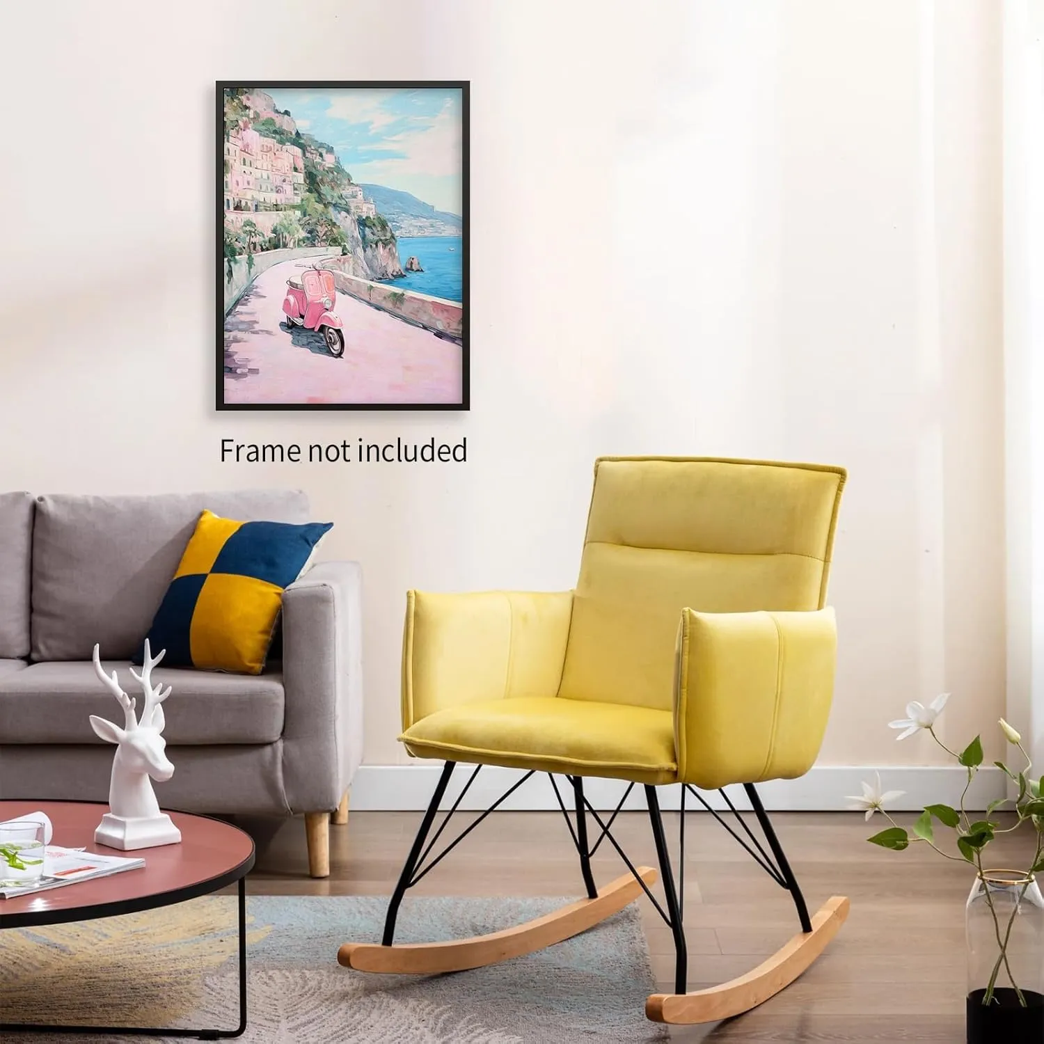 FITactic Amalfi Coast Pastel Canvas Wall Art Italian Beach Landscape Poster Preppy Beachy Painting Prints Girls Bedroom Dorm Wall Decor 16X24 inch Unframed