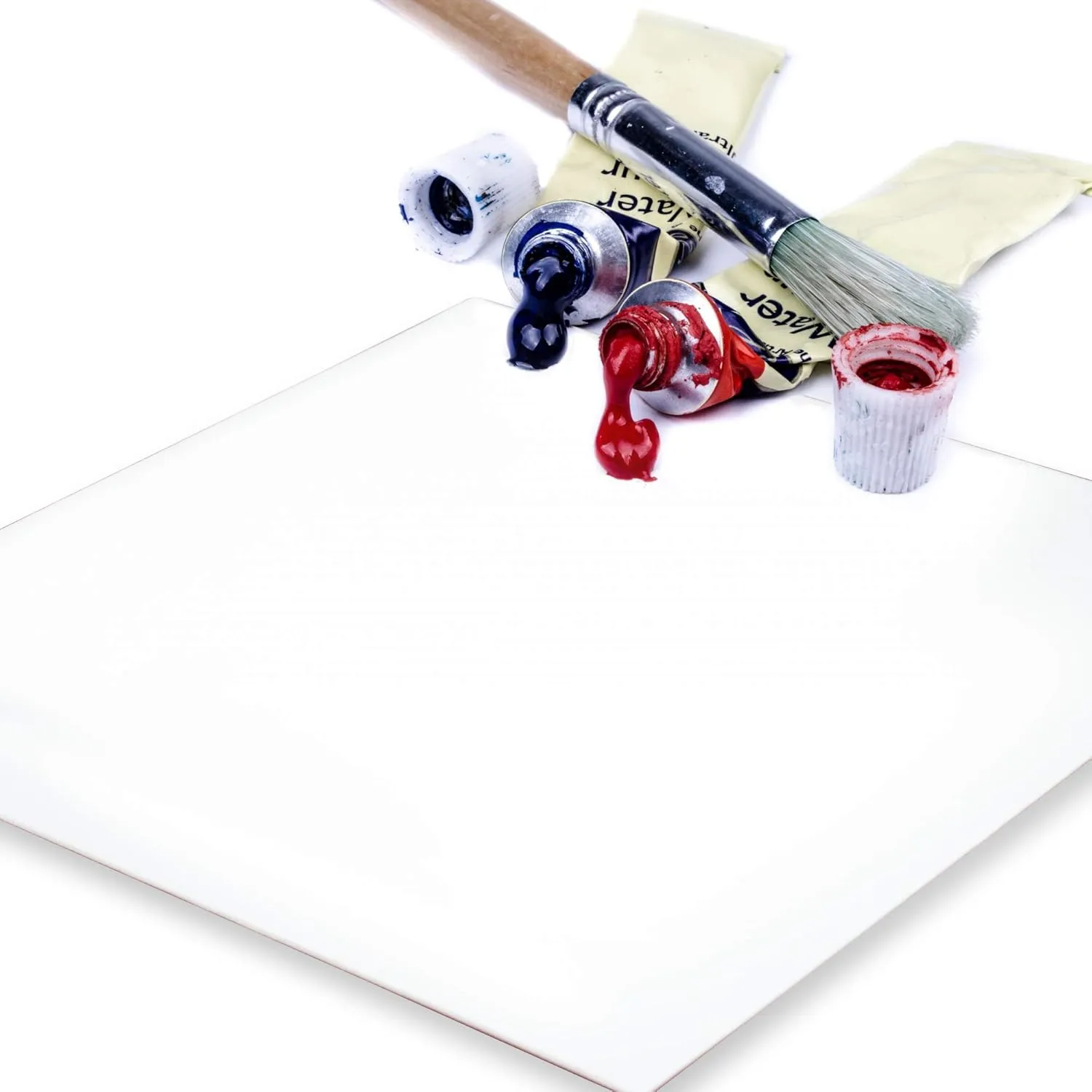 FIXSMITH Canvas Boards for Painting 8x8 Inch, Super Value 24 Pack Paint Canvases, White Blank Canvas Panels, 100% Cotton Primed, Painting Art Supplies