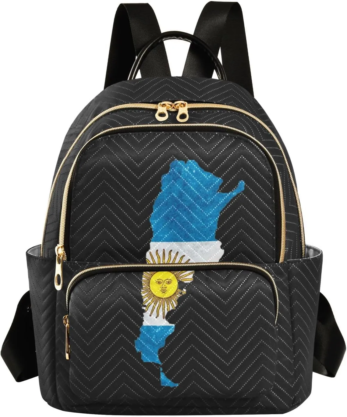 Flag Map Of Argentina Mini Backpack for Women, Travel Backpack Purse Daypack Shoulder Bag for Ladies