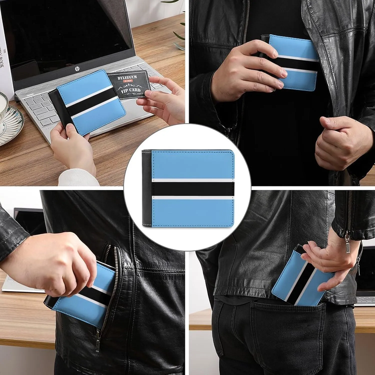Flag of Botswana Men's Short Wallet, Suitable for Business/travel/Christmas/Commemorative Day/birthday Gift
