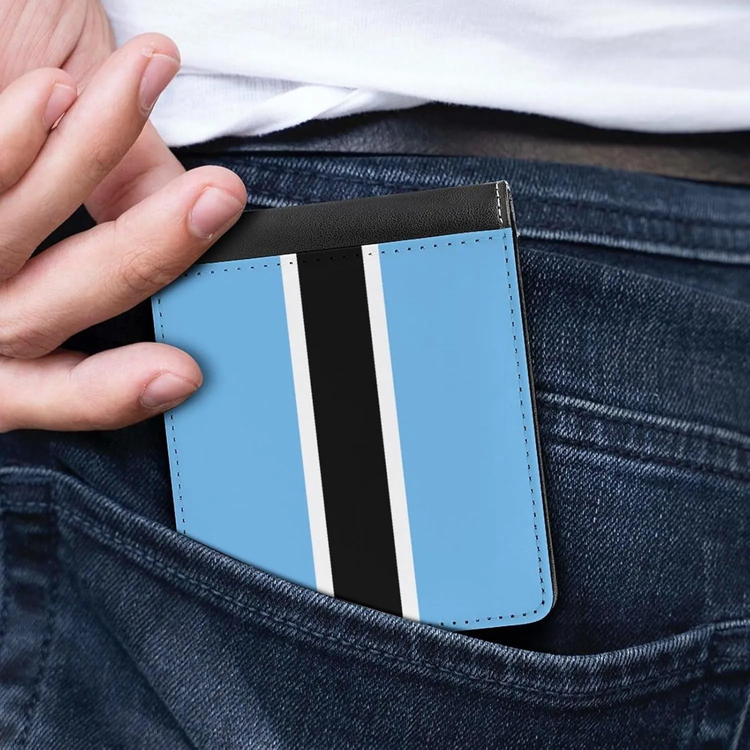 Flag of Botswana Men's Short Wallet, Suitable for Business/travel/Christmas/Commemorative Day/birthday Gift