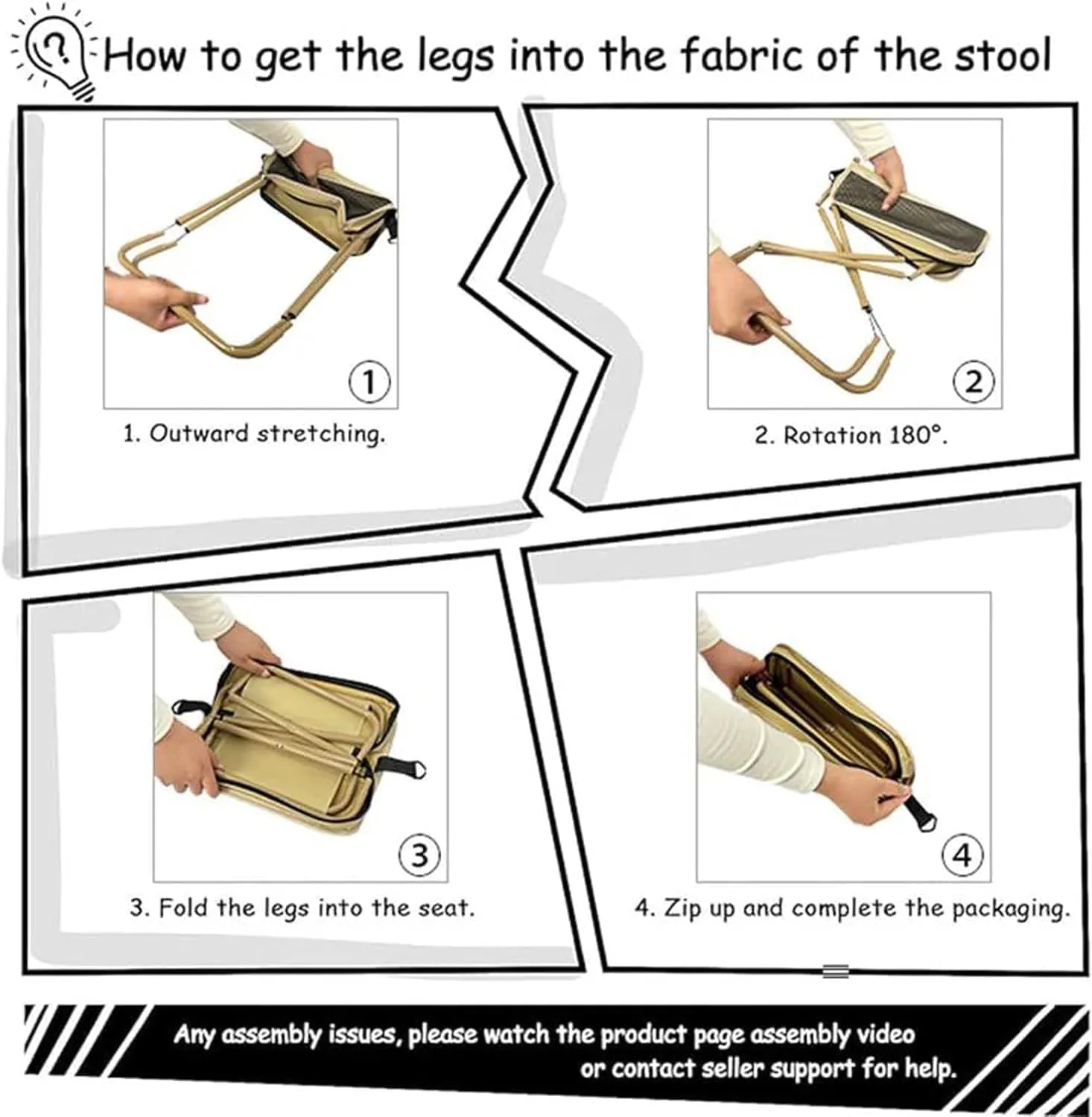 Foldable Backpack Stool, Portable Mini Outdoor Camping Folding Seat,Ultra-Lightweight with Adjustable Shoulder Strap, for Camping, Fishing, Hiking (Green,Small)