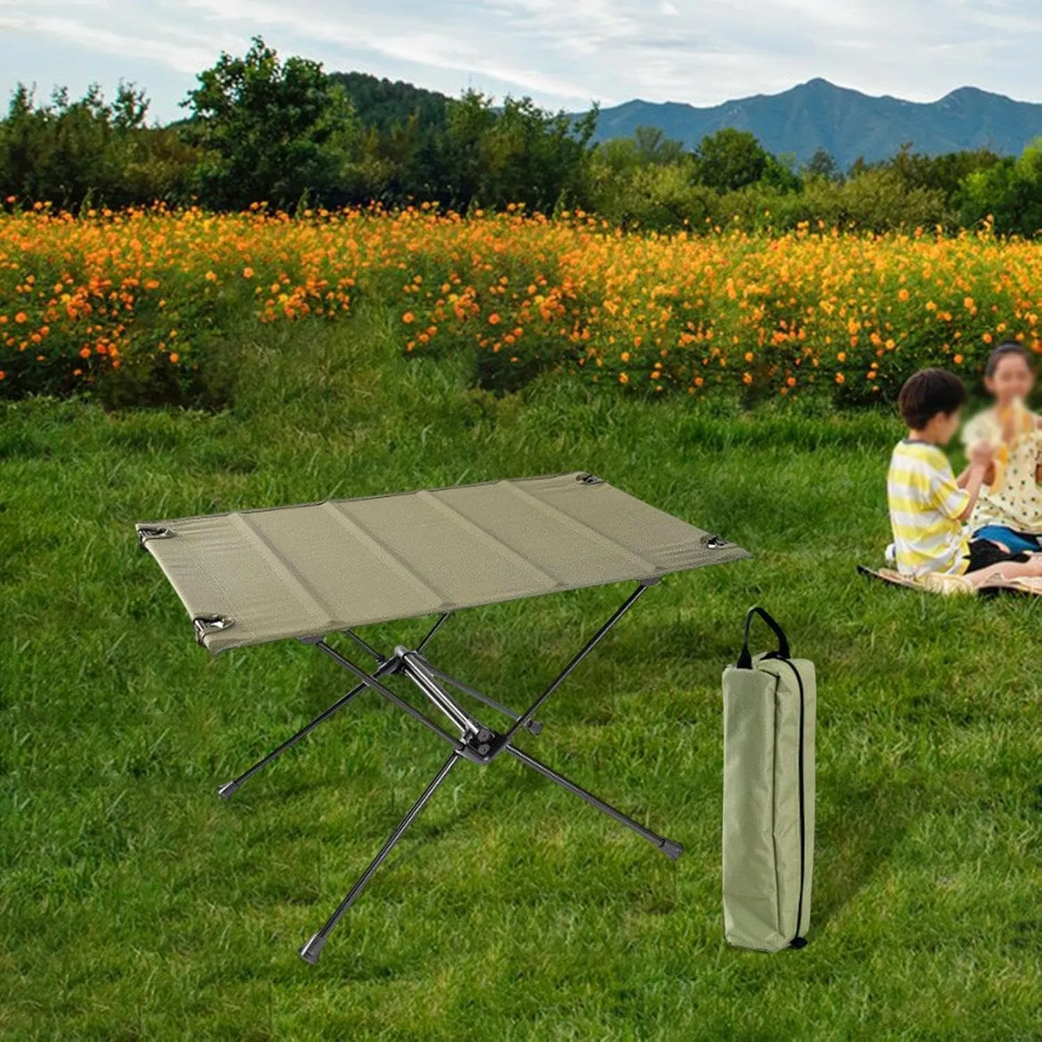 Foldable Camping Table Outdoor Table Beach Table Portable Desk for Fishing Travel
