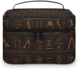 Foldable Travel Luggage Bag for Men And Women, Dry And Wet Separation Portable Travel Luggage Bag, Ancient Egyptian Hieroglyph Printed Waterproof Sports Luggage Bag, Fitness Bag