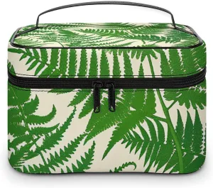 Foldable Travel Luggage Bag for Men And Women, Dry And Wet Separation Portable Travel Luggage Bag, Fern Green Plant Printed Waterproof Sports Luggage Bag, Fitness Bag