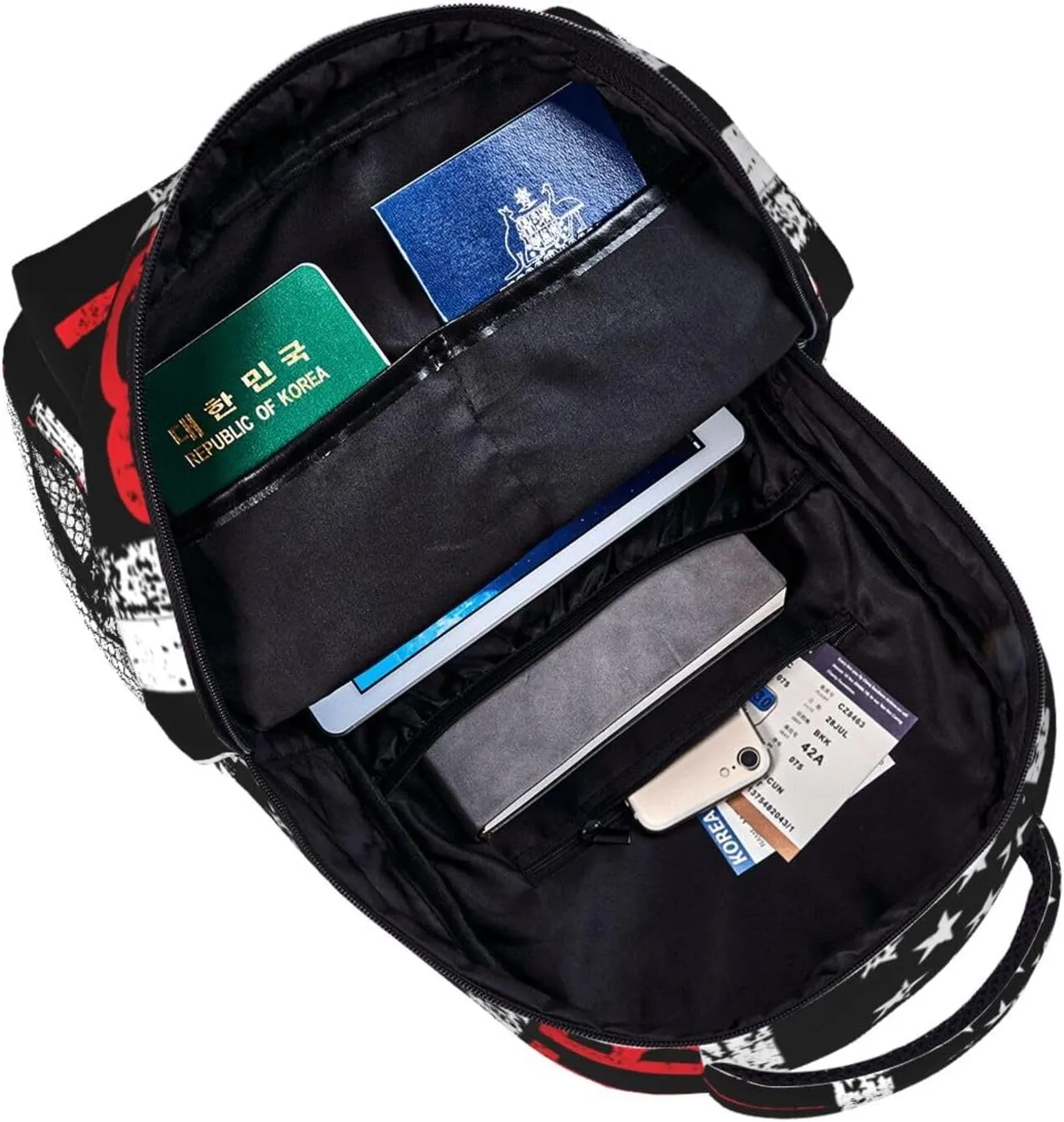Football American Flag Sport Backpack Casual Pack Bag Laptop Backpack With Side Pocket Front Zipper Pocket Bookpack Travel Daypack Picnic Rucksack