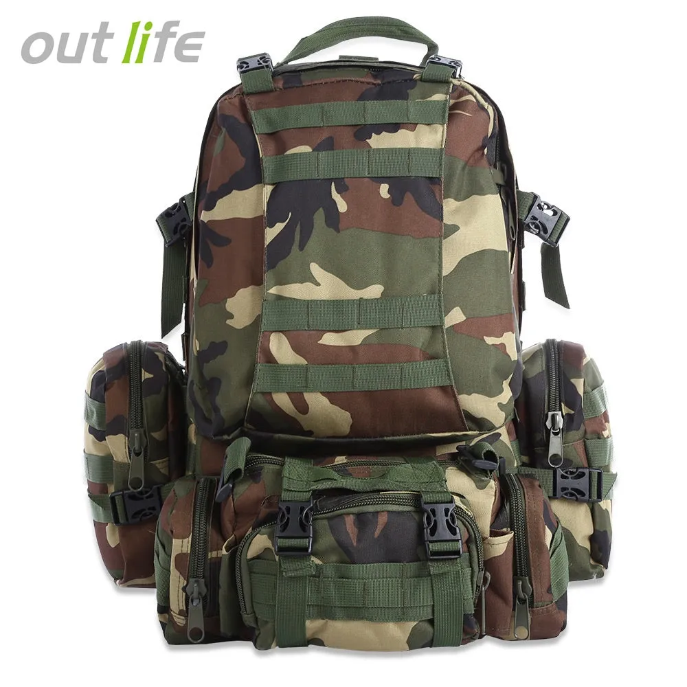 for Backpack Multifunction Climbing Sport Outdoor Artistic flair Endless variety Hiking 50L Outlife Camouflage Camping Molle