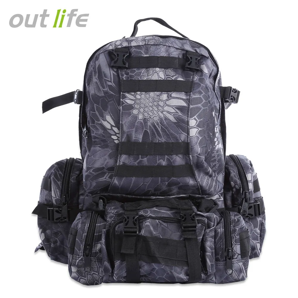 for Backpack Multifunction Climbing Sport Outdoor Artistic flair Endless variety Hiking 50L Outlife Camouflage Camping Molle