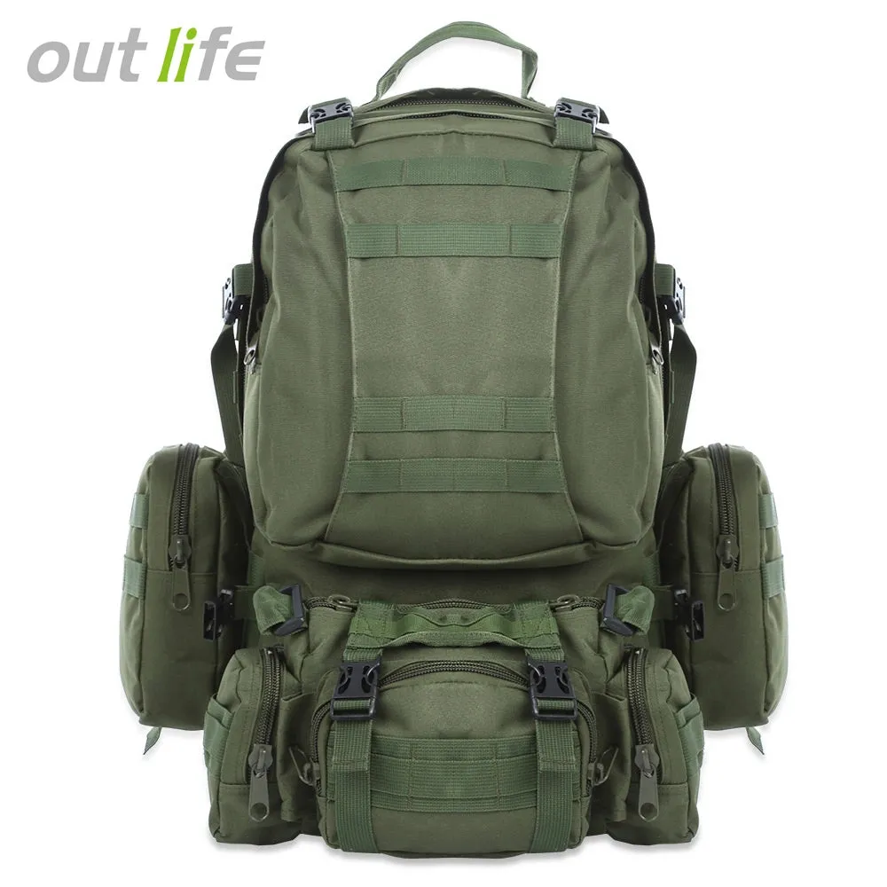 for Backpack Multifunction Climbing Sport Outdoor Artistic flair Endless variety Hiking 50L Outlife Camouflage Camping Molle