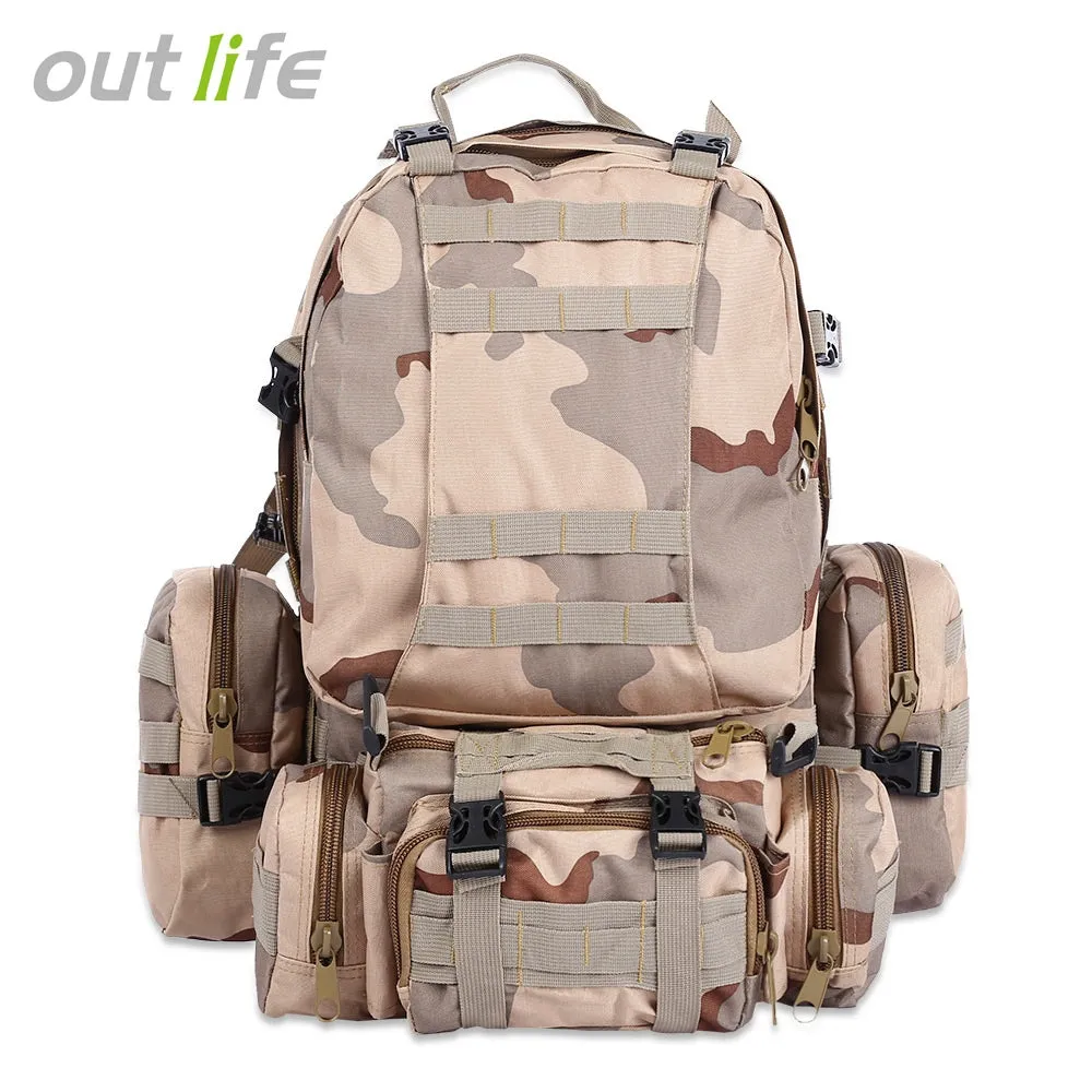 for Backpack Multifunction Climbing Sport Outdoor Artistic flair Endless variety Hiking 50L Outlife Camouflage Camping Molle