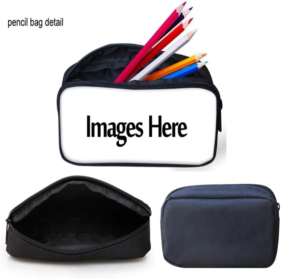 Forchrinse Art Mushroom School Bag with Lunch Box for Kids Novelty Bookbag for Boys Girls 14-16 Backpack Sets and Insulated Lunch Box Pencil Case for School